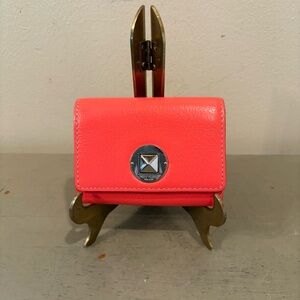 Kate Spade Coral Leather Keychain Wallet